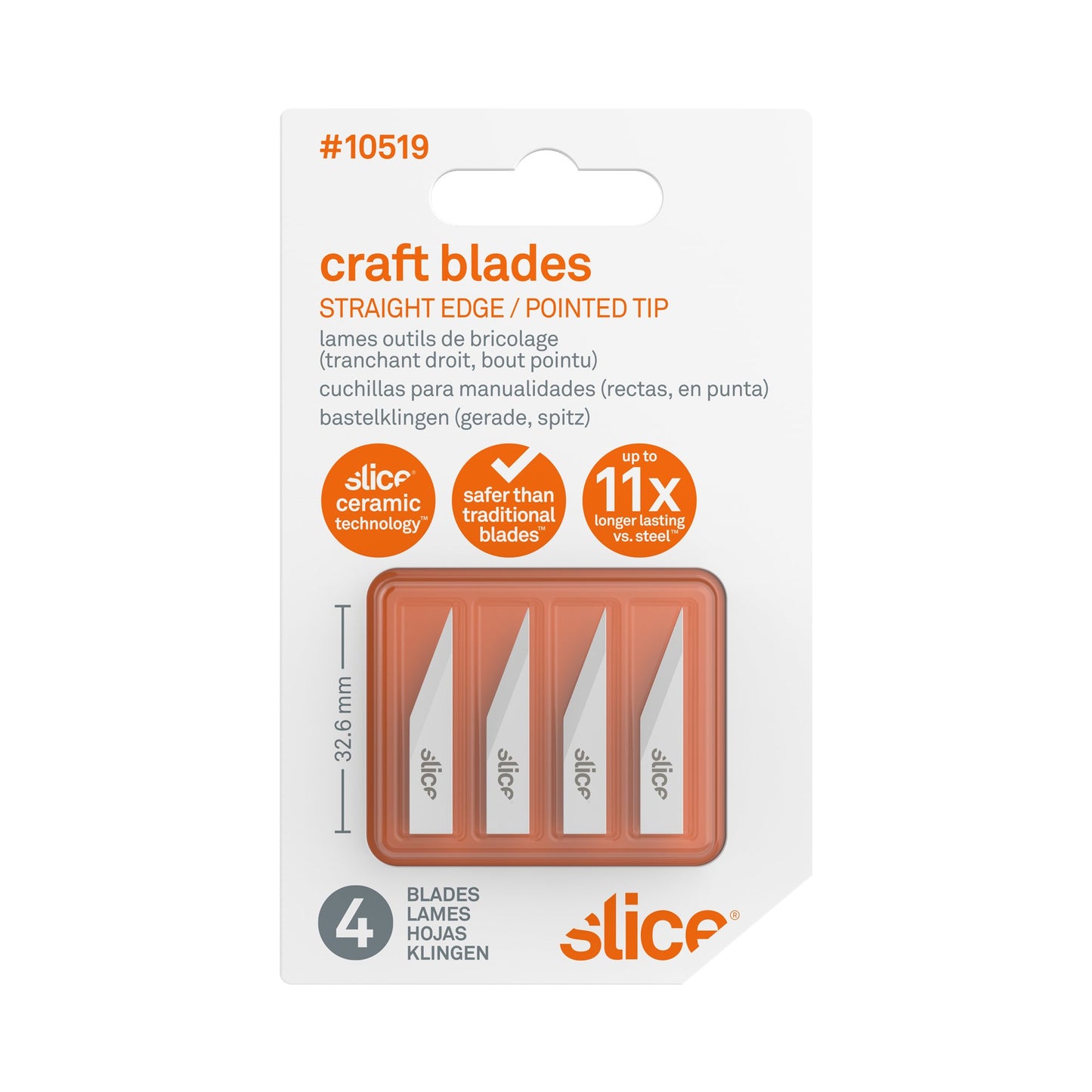 Craft Blades (Straight Edge, Pointed Tip)