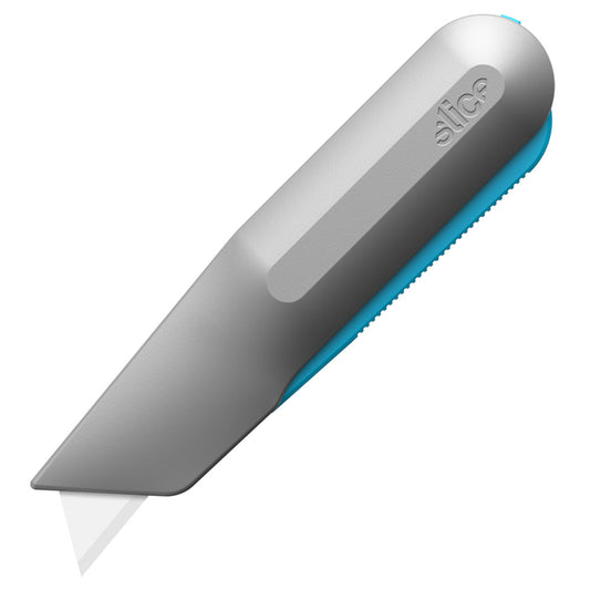 Smart-Retracting Metal-Handle Squeeze Knife with Pointed Tip Blade