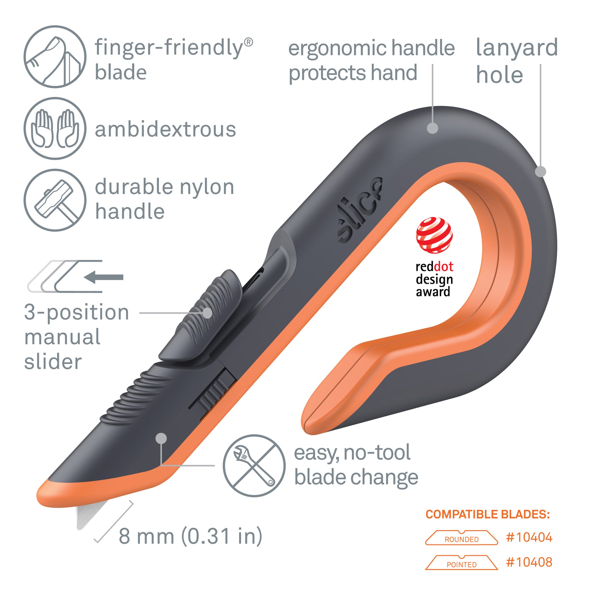 Catnail Safety Box Cutter - Specialized in Opening A Lot of Boxes | Finger Friendly Safe Package and Box Opener Utility Knife | Both Handed Cutter