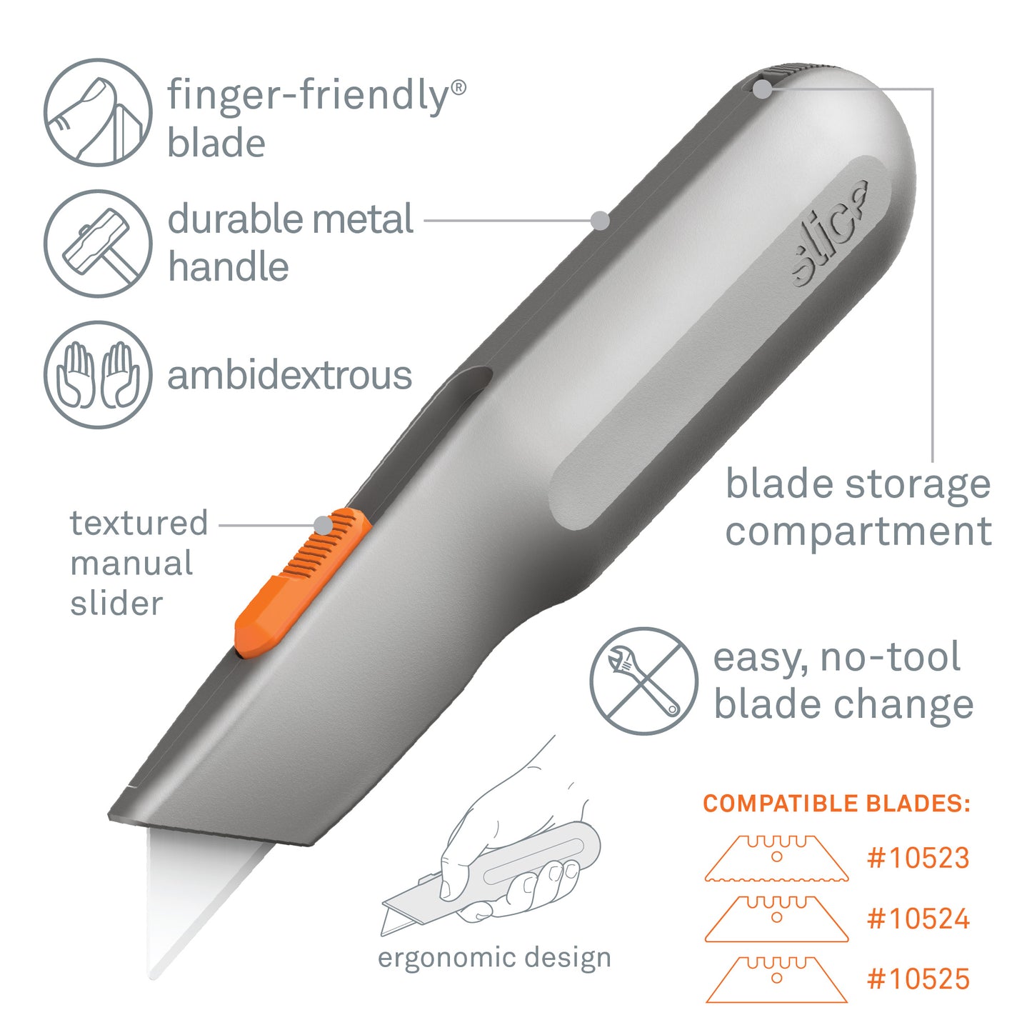 Manual Metal-Handle Utility Knife