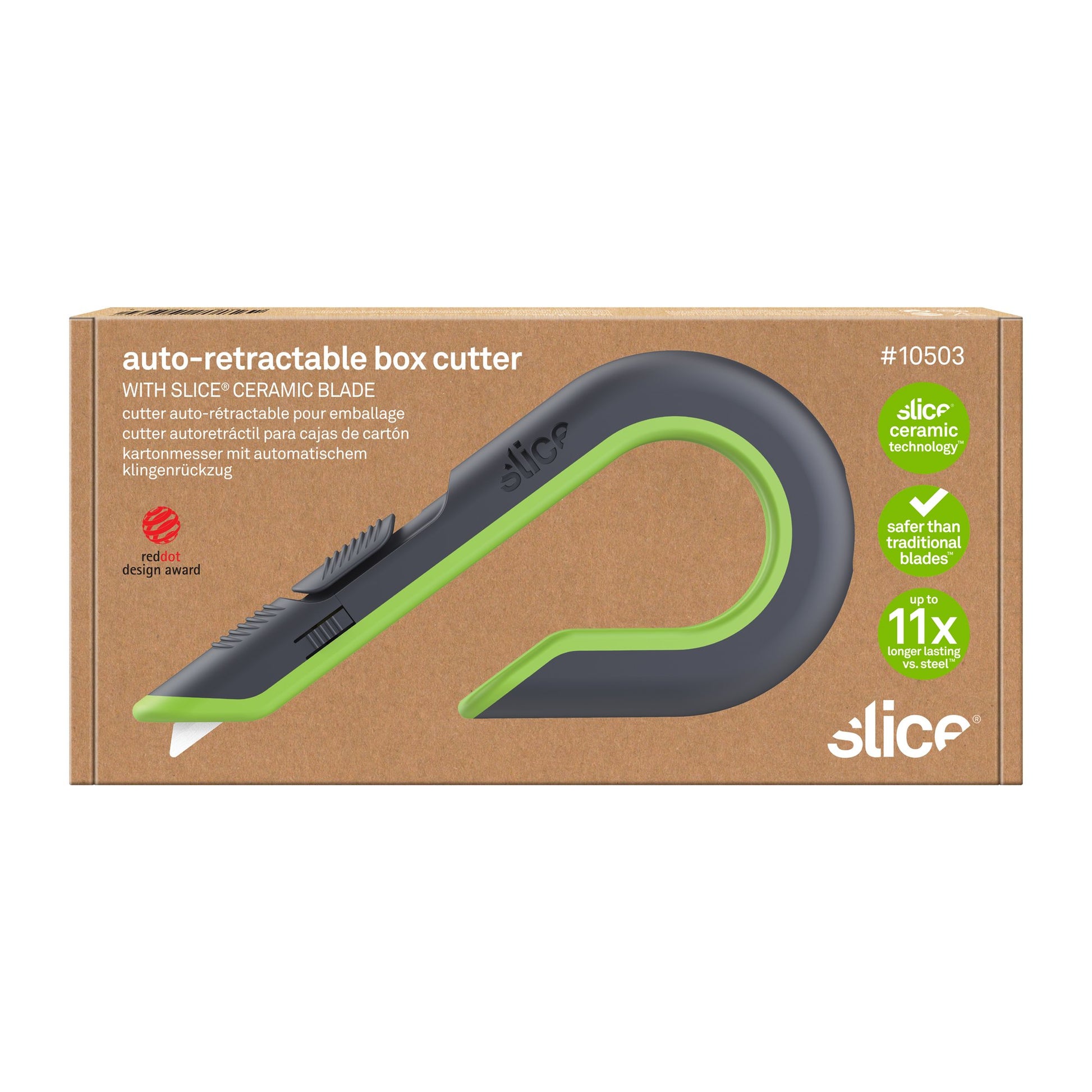 Box Cutter Rétractable - 1 Pack Box Cutter Avec 10 Lames SK5