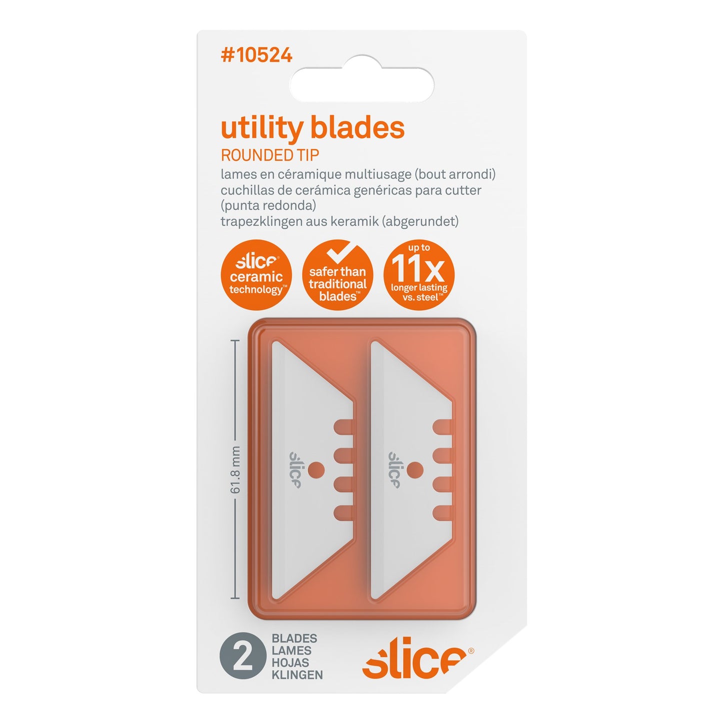 Ceramic Utility Blades for Slice Metal-Handle Utility Knives